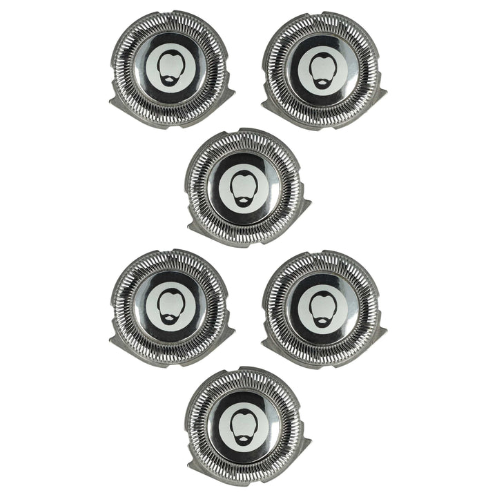 vhbw 6x Ersatz-Scherköpfe kompatibel mit Philips S3562, S3570, S3550, S3560, S3561, S3551, S3552 Ele