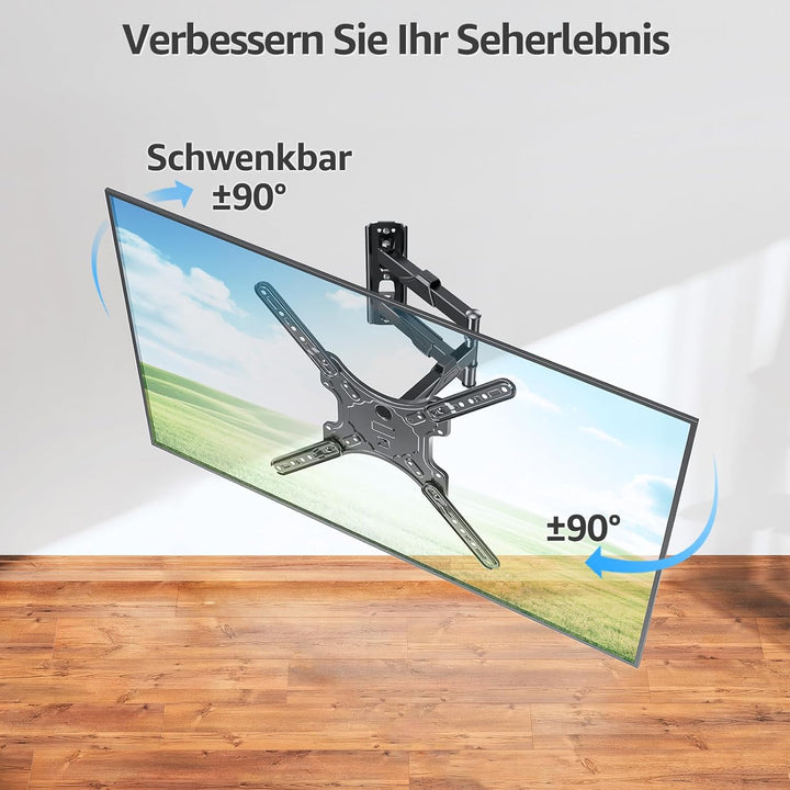 MOUNTUP TV Wandhalterung für 26-60 Zoll LED, LCD, OLED Fernseher, Schwenkbare Neigbare TV Halterun b