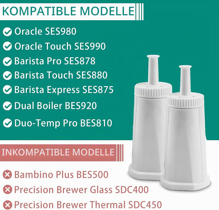 4 Stück Wasserfilter für BES008 Filter SES810/SES880/SES920/SES980/SES990/SES878/SES500 (3) 4 Stück