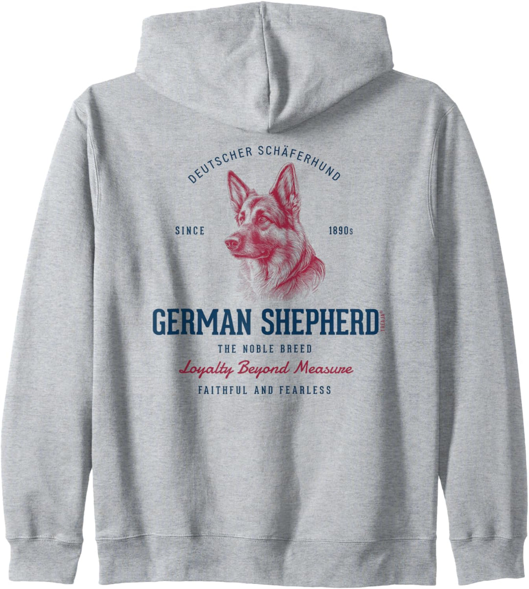 Retro-stil Vintage Deutscher Schäferhund Kapuzenjacke