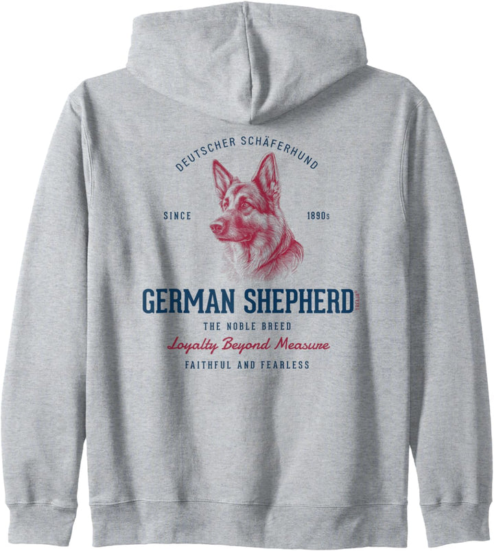 Retro-stil Vintage Deutscher Schäferhund Kapuzenjacke