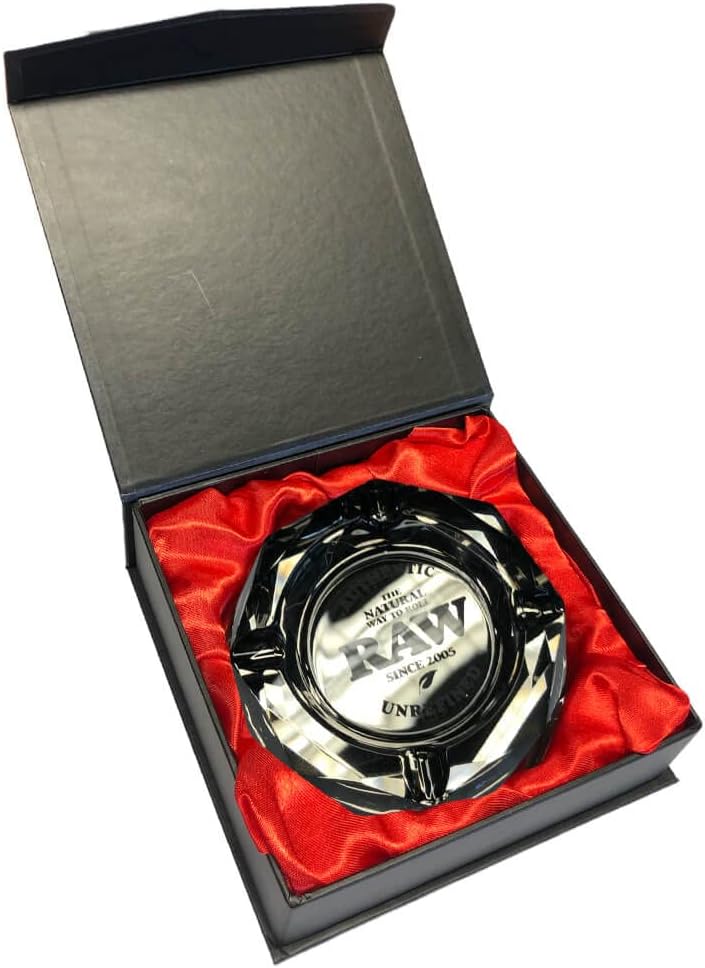 Raw DarkSide Aschenbecher aus Glas - Raw Dark Side Ashtray, Mittel