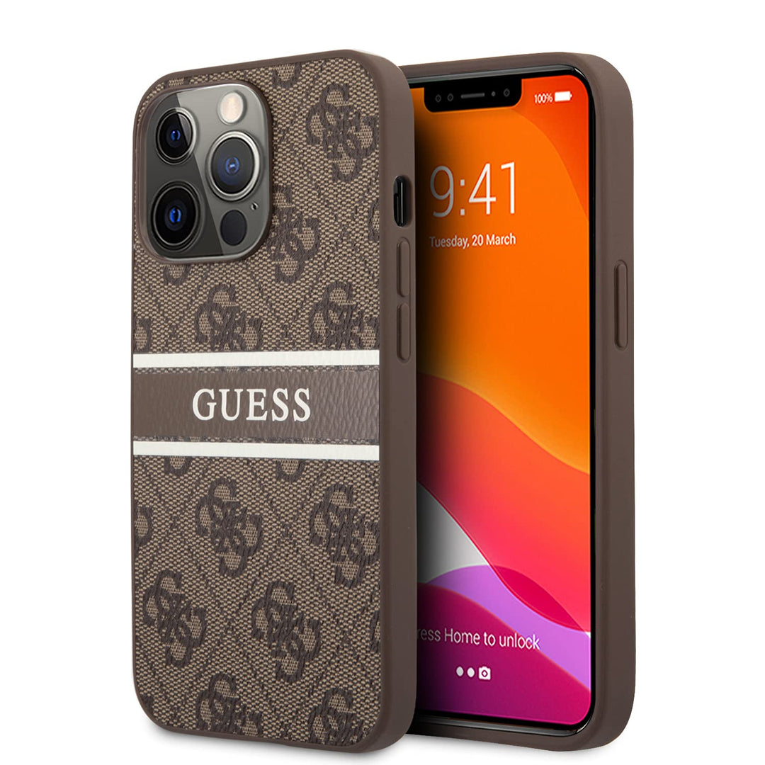 Guess GUHCP13L4GDBR Hülle für iPhone 13 Pro / 13 6" 1 braun 4G Stripe other, other