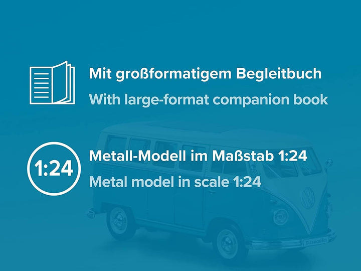 FRANZIS 55115 - Caravaning Adventskalender, VW Bulli T1 Metall Modellbausatz im Massstab 1:24, mit 5