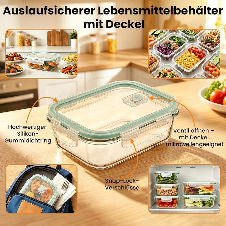 Glas Auflaufform Airfryer für Ninja AF400EU/AF500EU/SL400EU, Auflaufform Heissluftfritteuse mit Hera