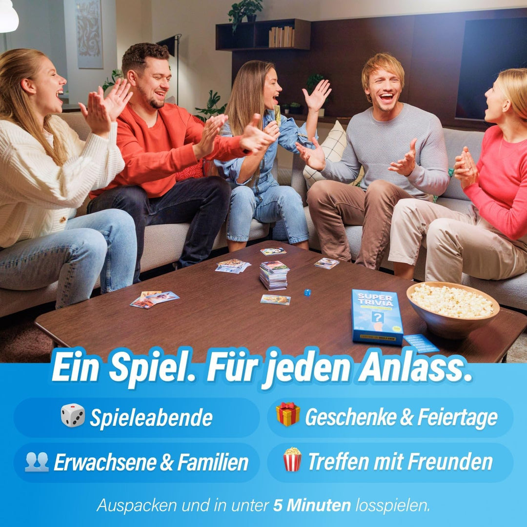 The World Game Super Quiz - Deutsche Version - Trivial Gesellschaftsspiele für Erwachsene mit 1200 F