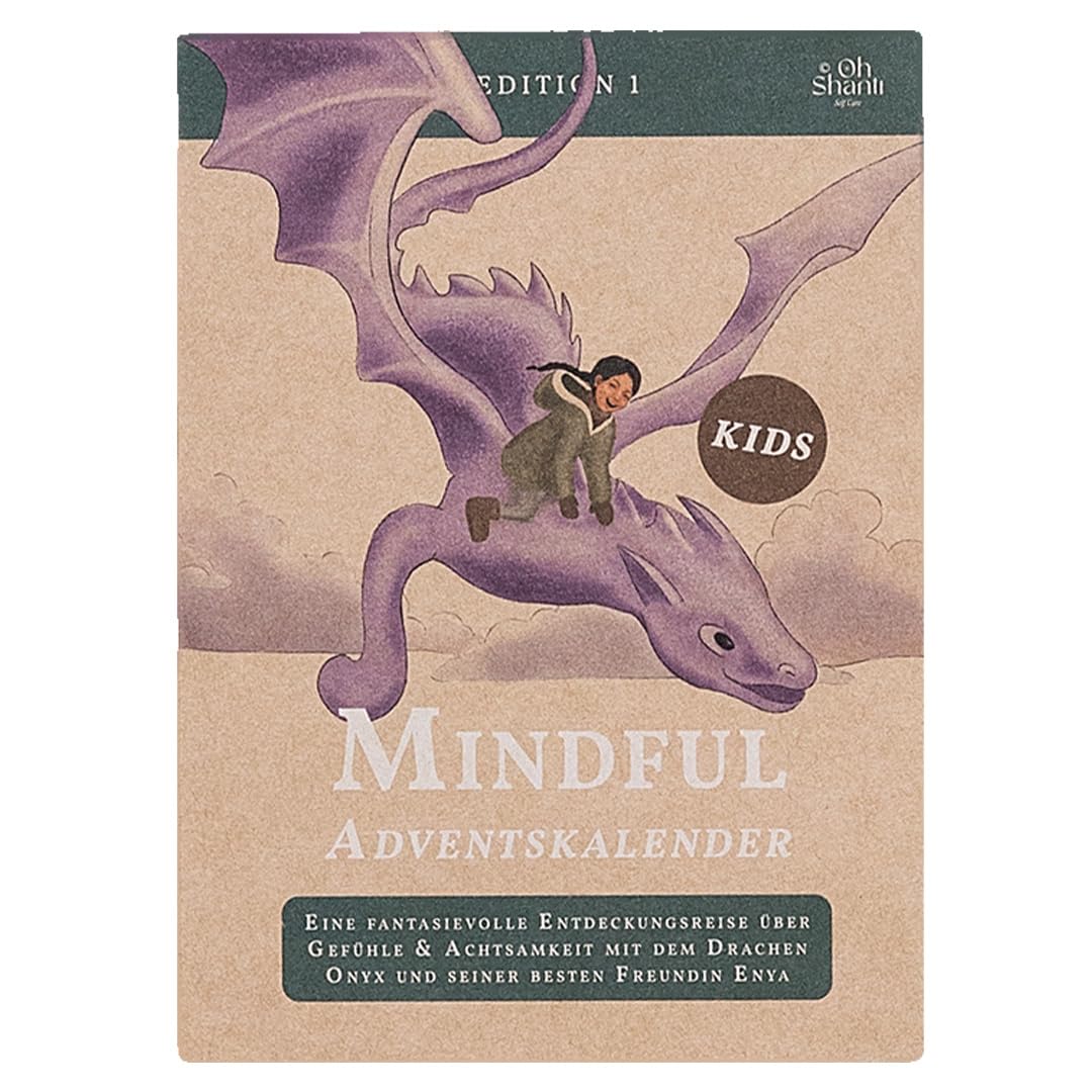VEGAN BOX® Adventskalender Mindful für Kinder | 24 stärkende Affirmationen und Geschichten | Für Kin
