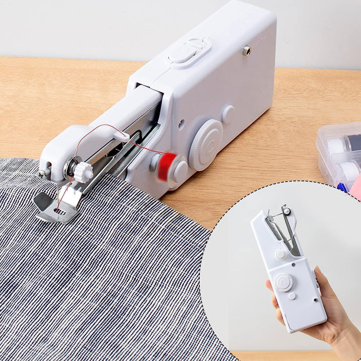 Handnähmaschine, Tragbare Mini-Nähmaschine, Kabellose Tragbare Elektrische Handnähmaschine Mit Nähzu