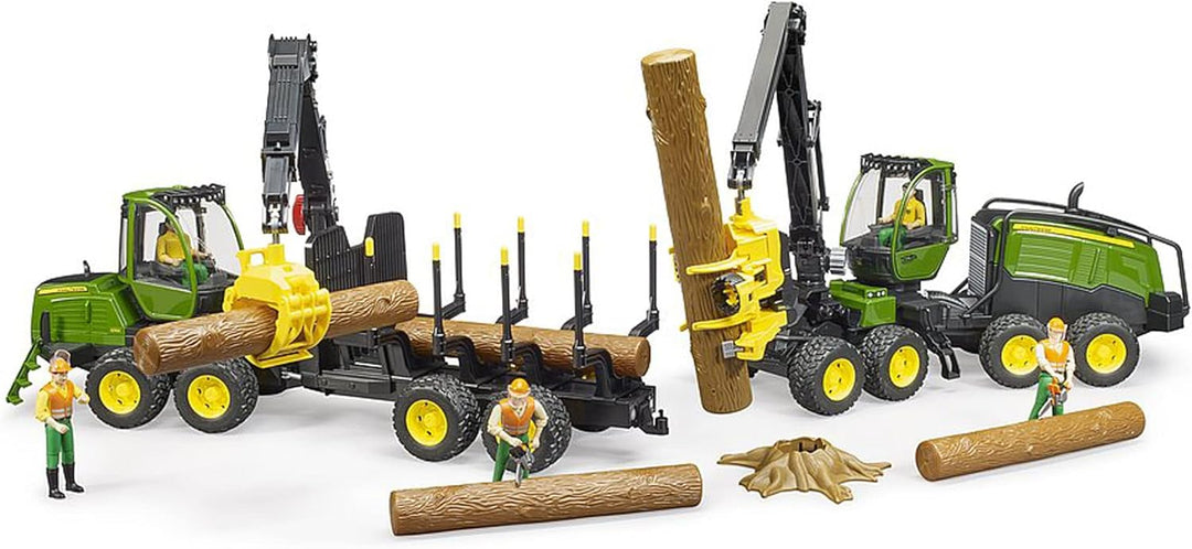 bruder 02135 - John Deere 1270G Harvester mit 1 Baumstamm - 1:16 Bauernhof Landwirtschaft Forstwirts