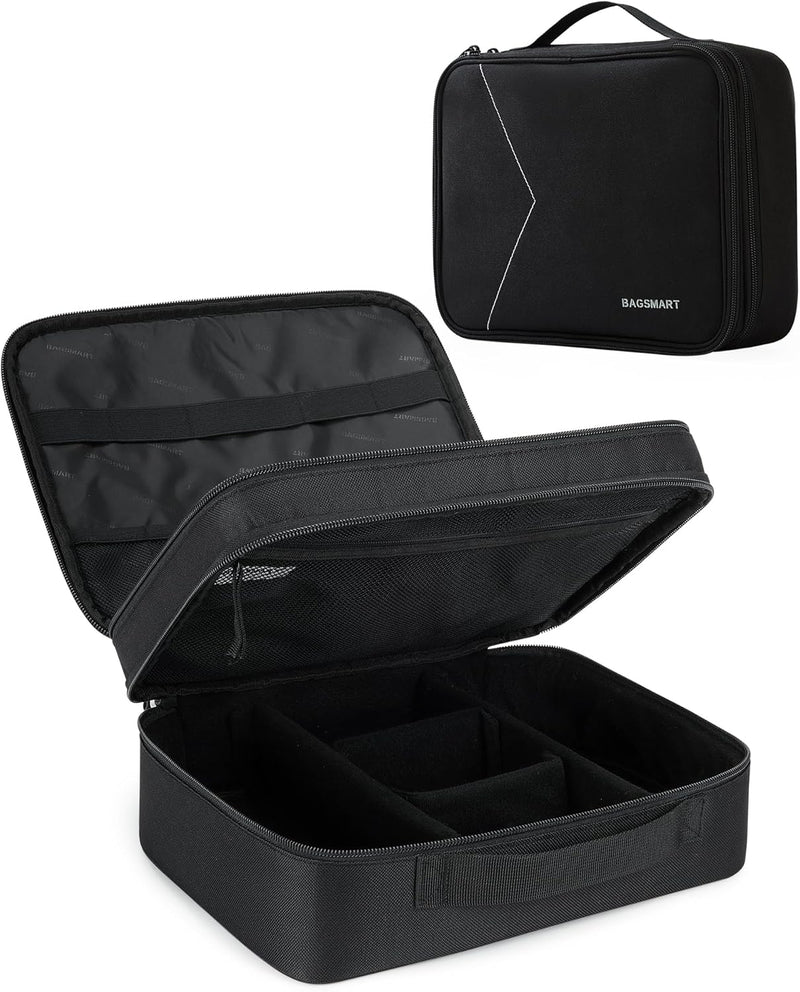bagsmart Kabeltasche, Doppelte Schichte Elektronik Organizer Reise Elektronische Tasche für Kabel, L
