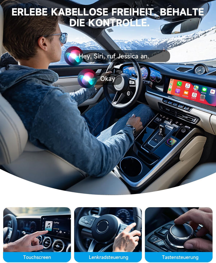 Veement 2-In-1 Carplay Wireless Adapter, Android Auto Wireless Adapter von Carplay Wired Auf Wireles