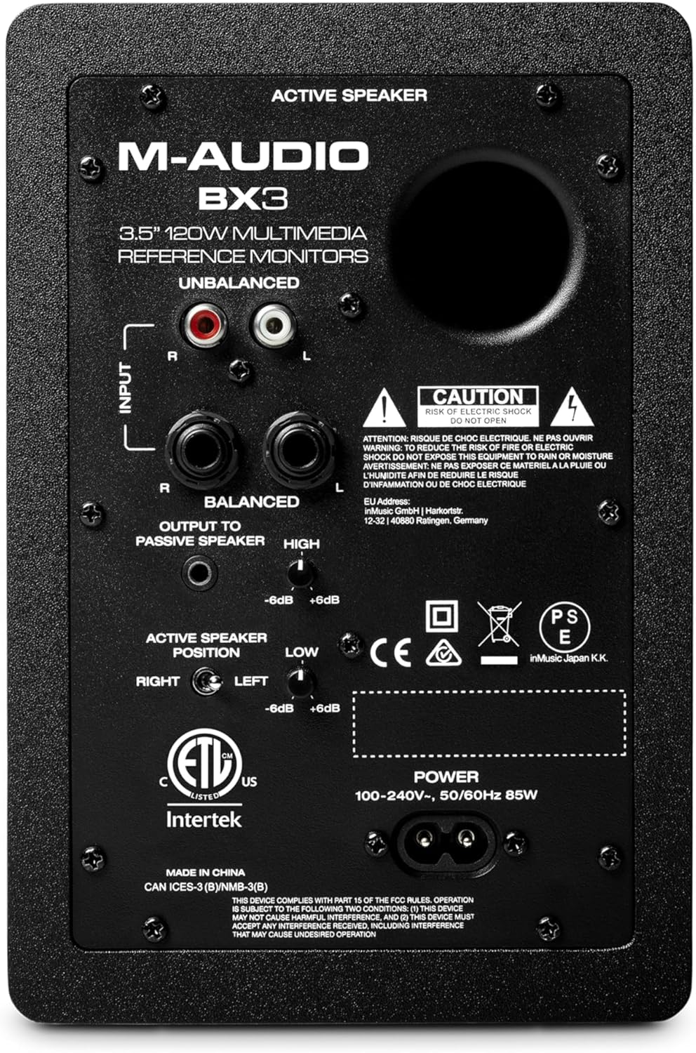 M-Audio BX3 3,5" Studio-Monitore High-Definition Monitor Lautsprecher Boxen für Recording und Multim