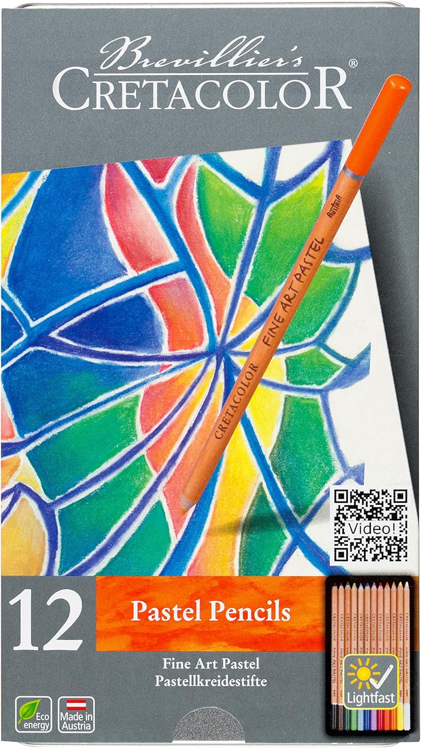 Cretacolor Pastellkreide Set Fine Art Pastel, sortiert, 12er Metalletui 12 Stück (1er Pack) Mehrfarb