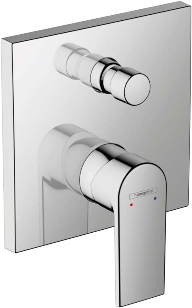 hansgrohe Wannenarmatur Vernis Shape, Unterputz Badarmatur für 2 Funktionen, Chrom Chrom Wanne mit S