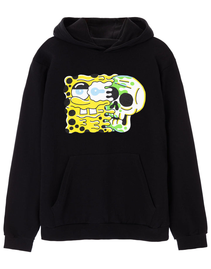Spongebob Schwammkopf Herren Kapuzenpullover Schwarz | Kreatives Cartoon-Grafik-Sweatshirt | Warmer