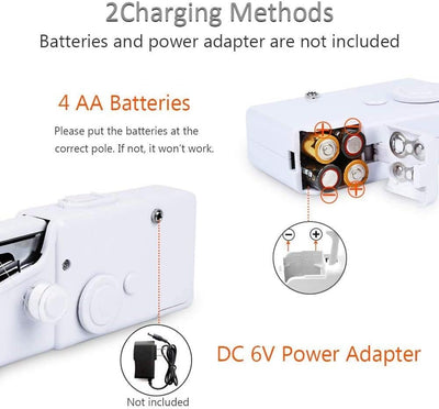 Handnähmaschine, Mini Nähmaschine für Schnelles Nähen, Elektrische Handnähmaschine für Anfänger, Tra