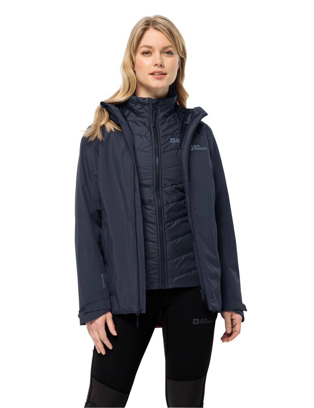 Jack Wolfskin Damen Glaabach 3in1 Jkt W Jacket, night blue