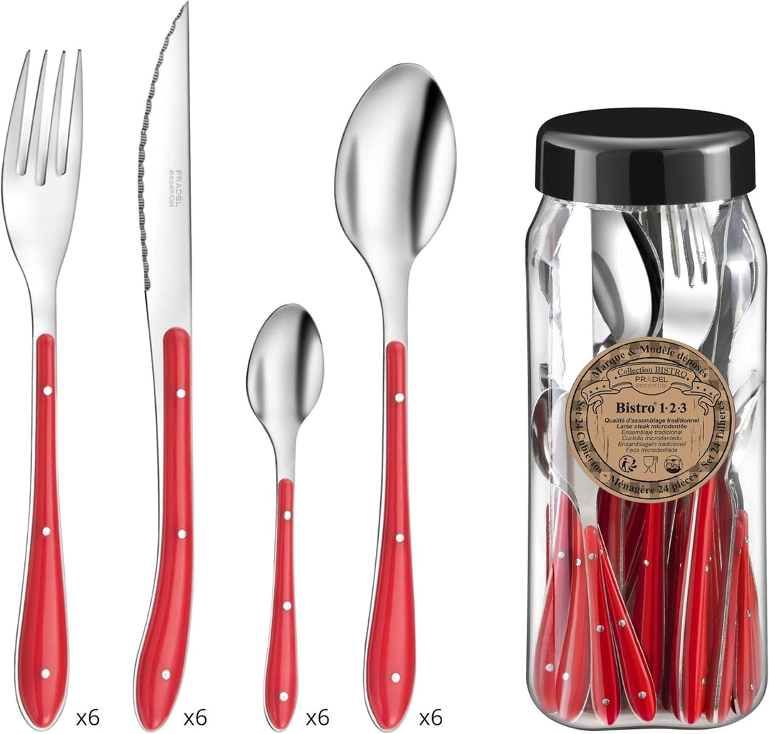 Amefa Retail 1-2-3 Bestek S24 Rood Rot, Rot