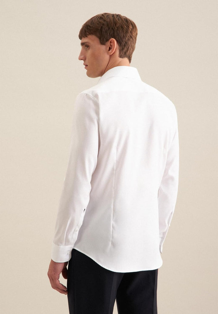 Seidensticker Herren Seidensticker Herren Business Hemd Slim Fit Businesshemd, Weiss (Weiss 01), 45