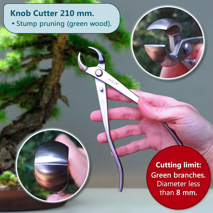 Werkzeugsets für Bonsai 210 mm aus Edelstahl - Knospenzange, Konkavzange mit geradem Schnitt und Etu