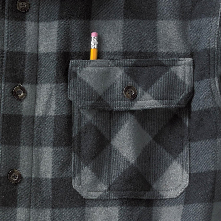 Legendary Whitetails Navigator Fleece-Herrenhemd mit Knopfleiste M Grafit-plaid, M Grafit-plaid