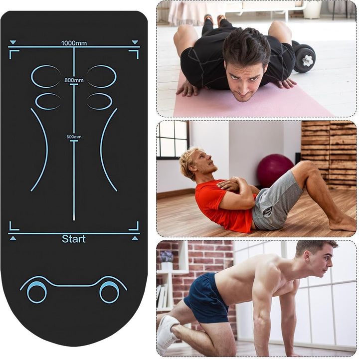 Ab Roller Matte, Trainingsmatte, rutschfestes Workout-Pad, 59 x 24 Zoll, Bodenkissen, langlebig, rut