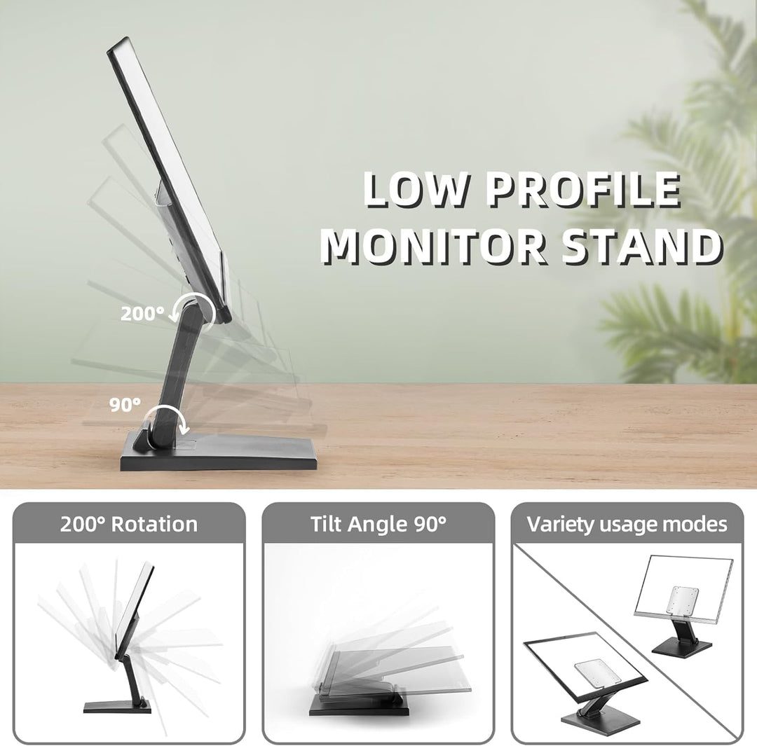 Wearson Verstellbarer LCD Monitor Ständer Halterung Faltbar VESA Monitor Desk Ständer mit VESA Loch