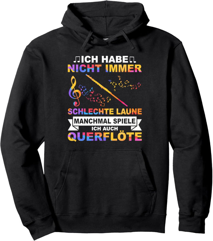Querflöte Flöte Flötist Flötenspieler Musik Querflöte Pullover Hoodie