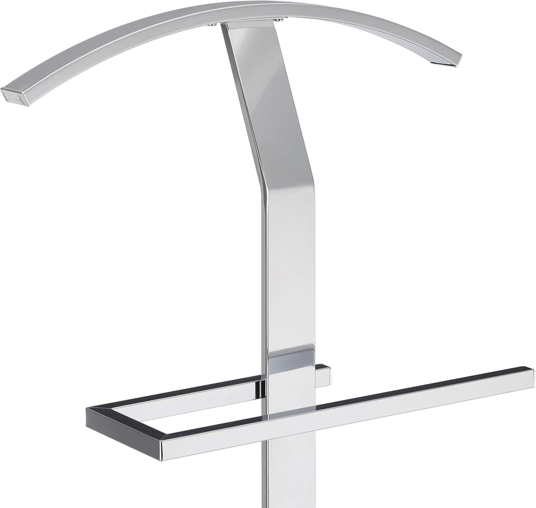 Relaxdays Herrendiener, Kleiderständer aus Metall, Stummer Diener freistehend, Kleiderbutler, HBT: c