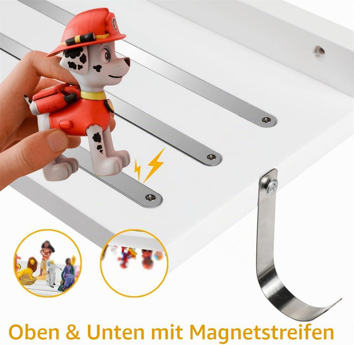 Tonie Regal Aufbewahrungsregal für Toniebox und Tonie Figuren Wandmontage Magnetisches Holzregale fü