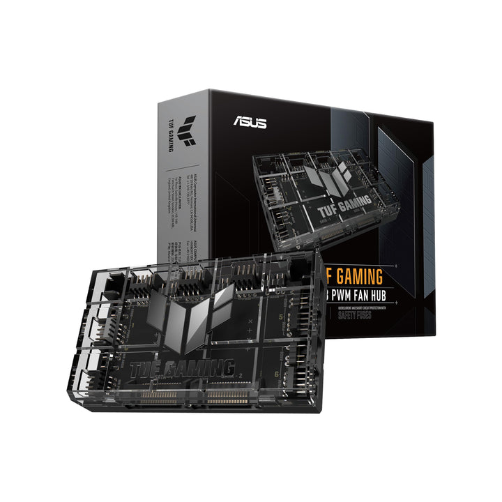 ASUS TUF Gaming ARGB PWM Lüfter Hub (6x Ports für PWM Gehäuselüfter und ARGB-Steuerung, 2x SATA-Stro