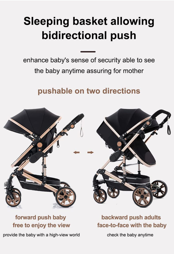 YAZOCO kinderwagen 3 in 1,Kombikinderwagen reisesysteme mit tragbar Moskitonetz Regenschutz Fusssack