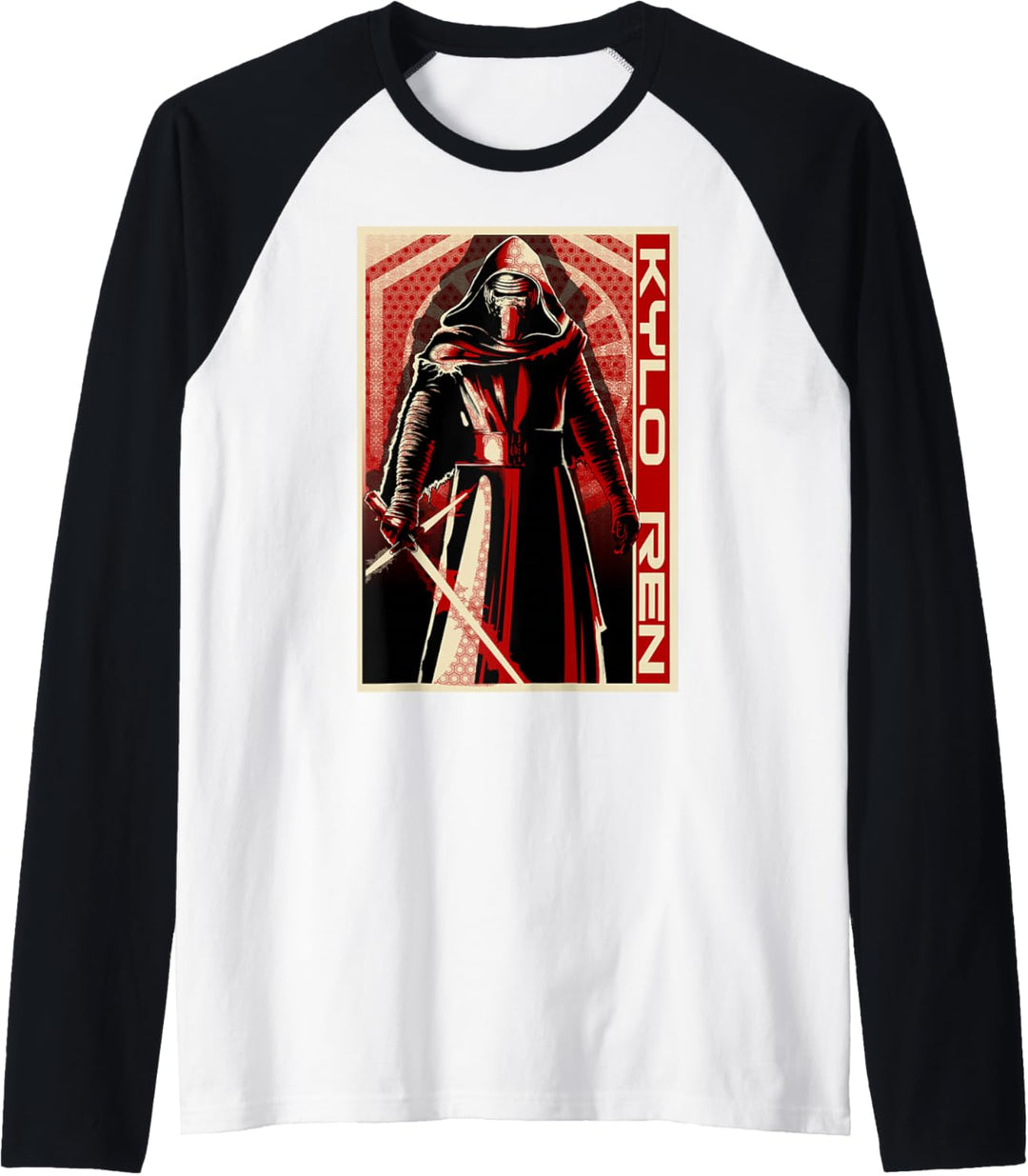 Star Wars The Force Awakens Kylo Ren Red Poster Portrait Raglan