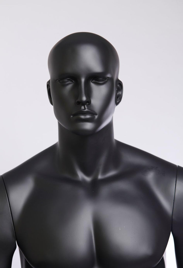 Euroton XM-11-8 schwarz lackierte abstrakte Schaufensterpuppe in Matt Mannequin Mann männliche Schau