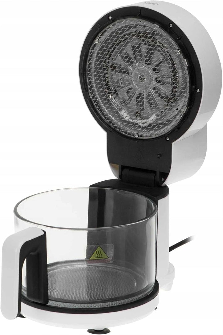 ADLER Air Fryer Backofen mit 3L Glasschale, Weiss