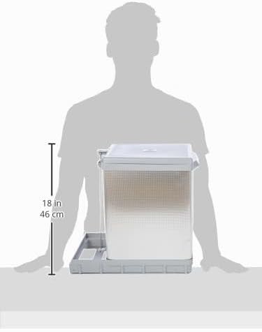 ELLETIPI Tower pal609/1All.Ausziehbarer Abfalleimer Automatische für Base, Kunststoff und Aluminium,