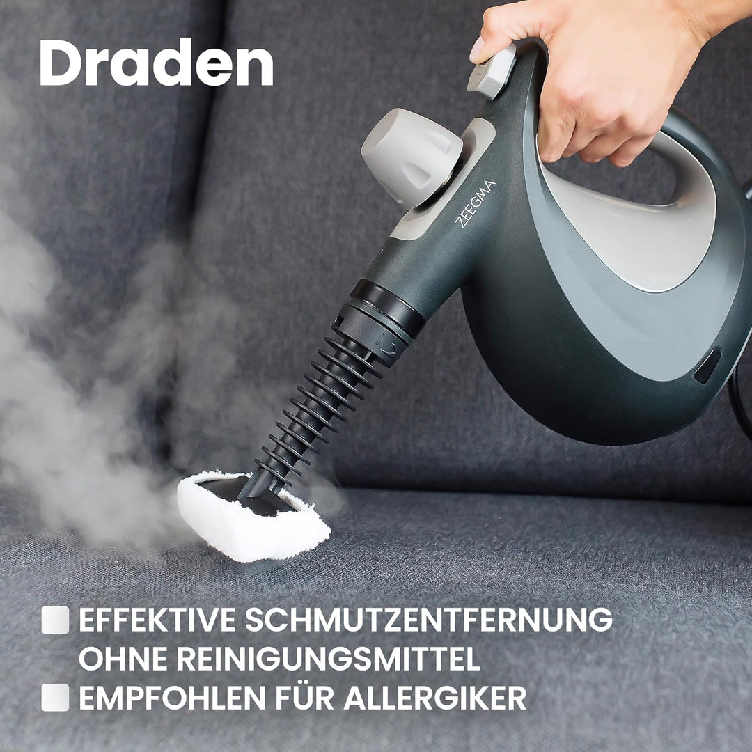 ZEEGMA Draden Dampfreiniger, Handdampfreiniger, Hochdruckreiniger Dampfsauger mit 350ml, Tank Umfang