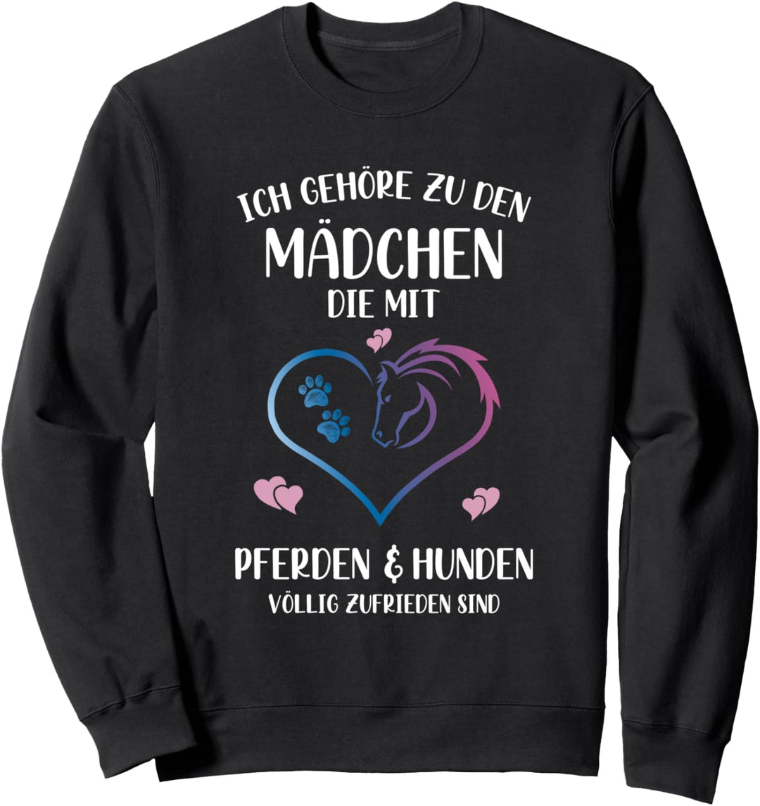 Ich Gehöre Zu Den Mädchen Hunde Und Pferde Reiter Spruch Sweatshirt