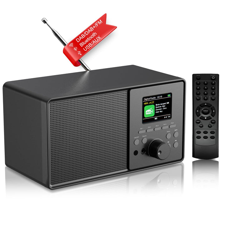 DAB+/FM Digitalradio mit Bluetooth 5.0,DAB Plus Nostalgie Radio,Küchenradio Vintage-Radiowecker mit