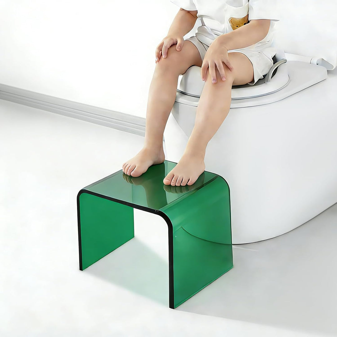 Tritthocker aus Acryl Hocker, 32×23×23cm Duschhocker aus Acryl Badhocker, Tritthocker für Kinder, bi
