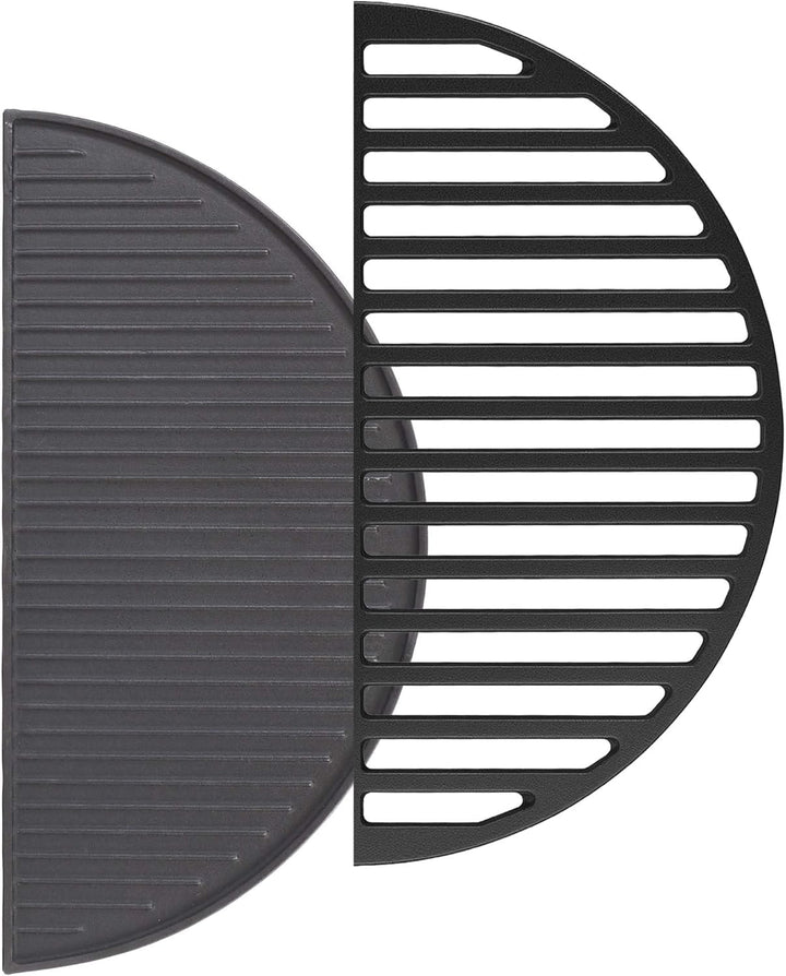 Wiltec Gusseisen Grillrost und Grillplatte, Gussrost für Grill mit guter Hitzespeicherung, Grillgitt