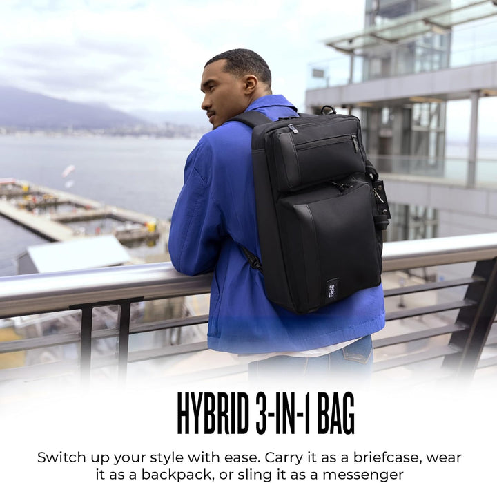 Solo New York Unisex-Erwachsene Duane Hybrid Aktentasche Schwarz, Schwarz