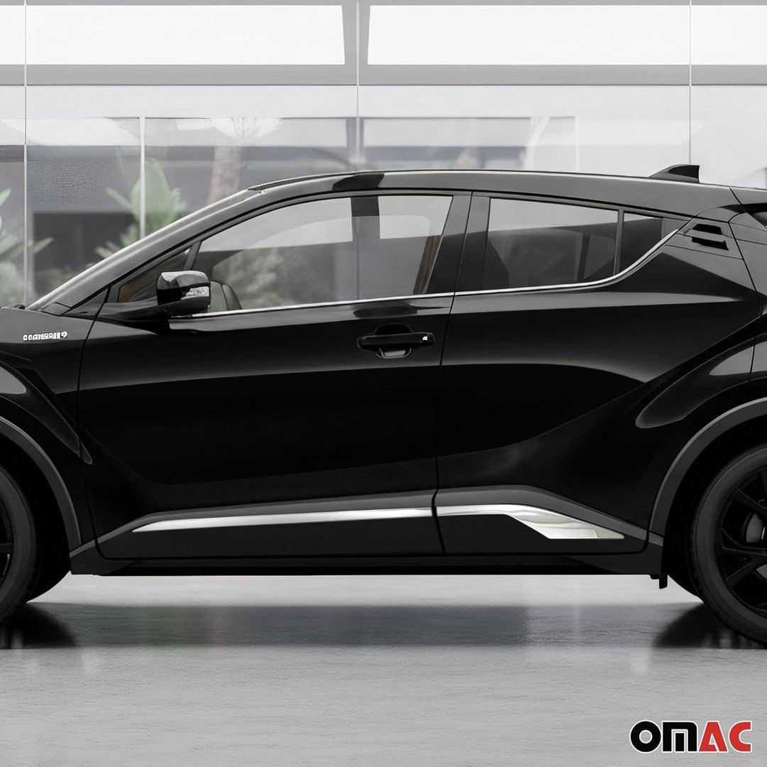 Zierleiste kompatibel mit Toyota C-HR 2016-2023 Seitenleiste Türleisten Edelstahl Chrom 4X