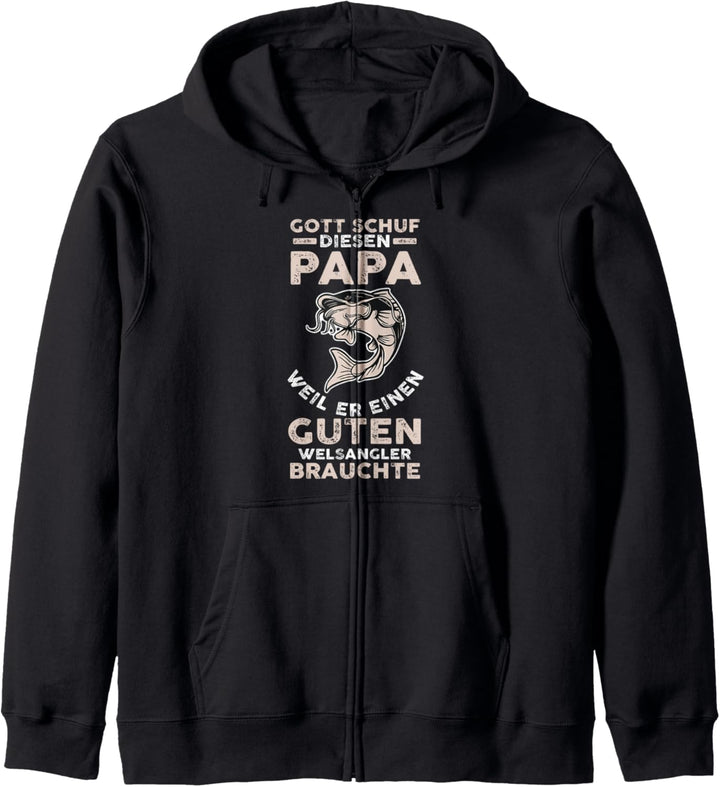 Vater Papa Vatertag Angeln Wels Angler Kapuzenjacke