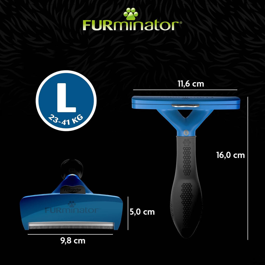 Furminator deShedding-Tool Hund Grösse L Langhaar - Hundebürste für grosse Hunde zur Entfernung der