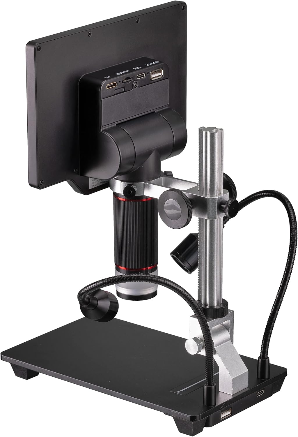 Bresser Digitales Mikroskop 2L mit regelbarem Auflicht, WLAN, hochauflösendem 17,8-cm-(7'')-LCD-Farb