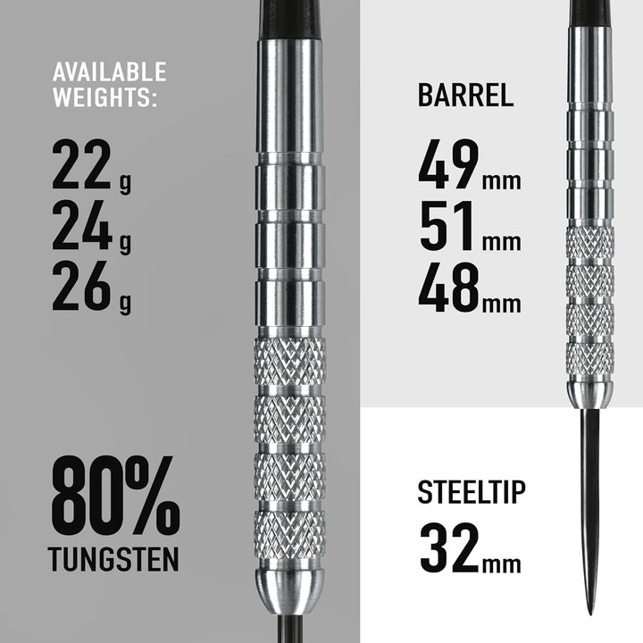 Harrows Torpedo, Tungsten, mit Stahlspitze 24 g silber, 24 g silber