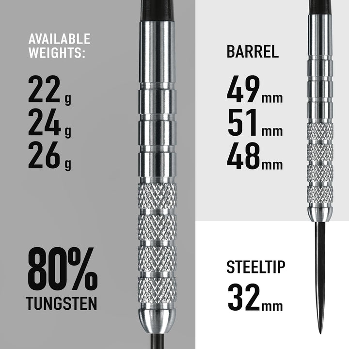 Harrows Torpedo, Tungsten, mit Stahlspitze 22 g silber, 22 g silber