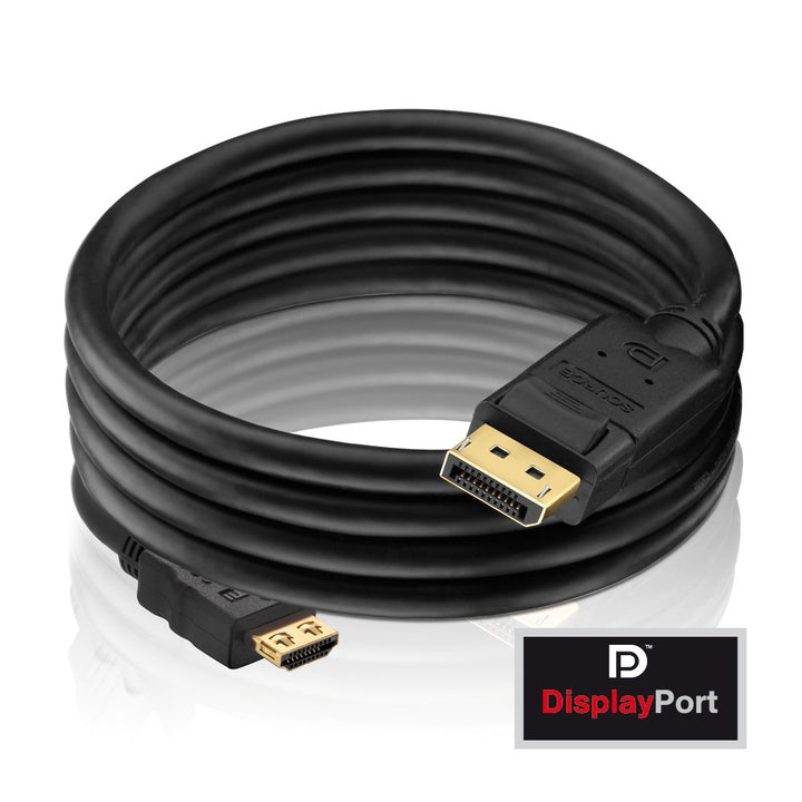 PureLink PI5100-050 DisplayPort auf HDMI Adapterkabel (2K FullHD (1080p), Ethernet), DisplayPort Ste