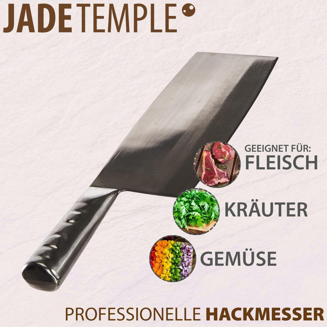 [ No.2 ] JADE TEMPLE Hackmesser 30.5cm Griff und Schneide STAINLESS STEEL
